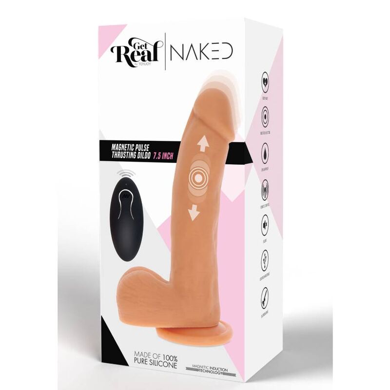 GET REAL - NATURAL PULSATING MAGNETIC THRUST DILDO