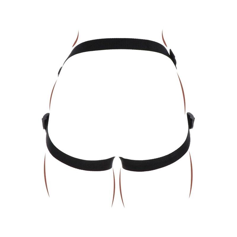 GET REAL Arnés De Placer Negro – Ajuste Cómodo Con Cojín Delantero Acolchado