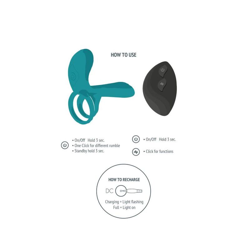 XOCOON - GREEN VIBRATING RING FOR COUPLES