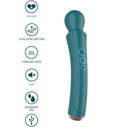 XOCOON The Curved Wand Green – Vibratore ricaricabile con design ergonomico per il piacere personale