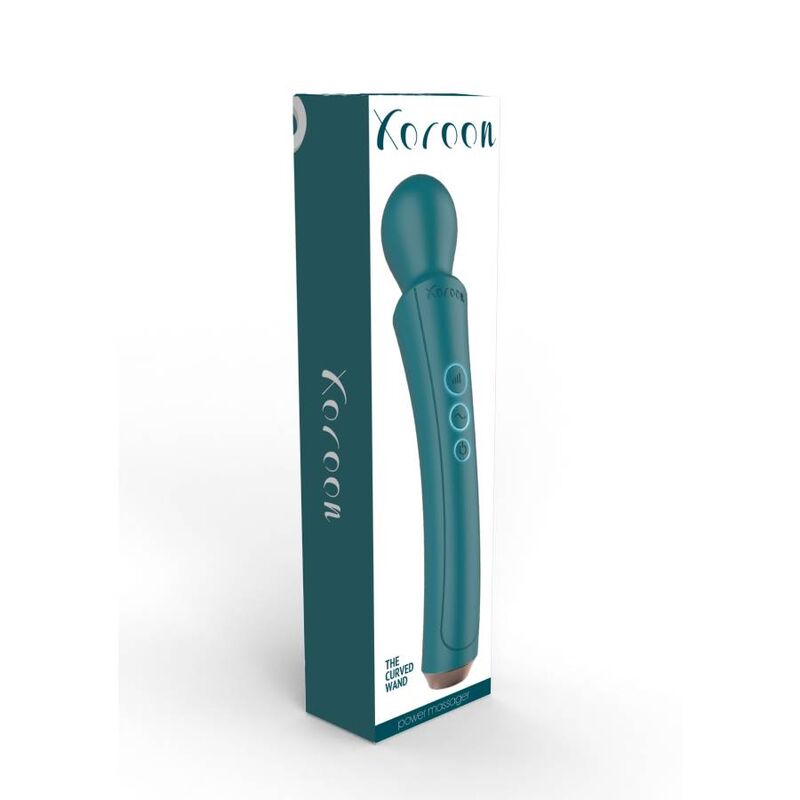 XOCOON The Curved Wand Green – Vibratore ricaricabile con design ergonomico per il piacere personale