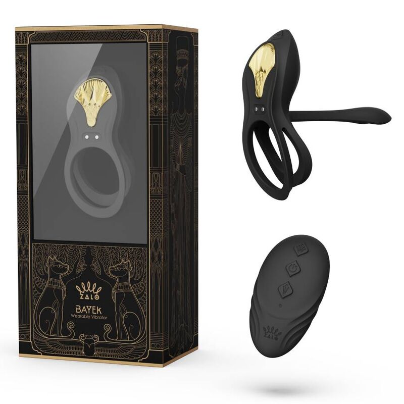 ZALO Bayek Anillo Vibrador Negro – Control Remoto Para Experiencias Compartidas
