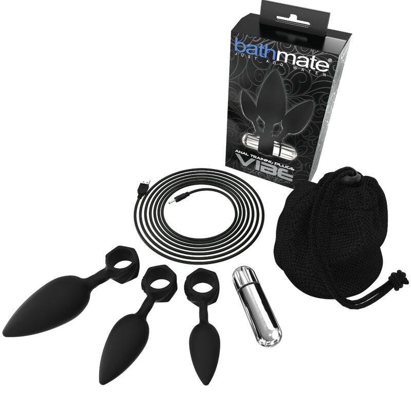 BATHMATE Anal Training Plugs Vibe – Kit di allenamento con stimolatore per un'esplorazione sicura
