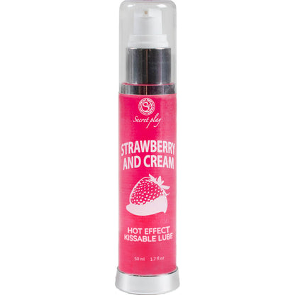 Comprar SECRETPLAY Lubricante 2 en 1 Efecto Calor Fresa y Nata 50 ml – Lubricante Sin Azúcar Con Aroma Agradable-Noxtic
