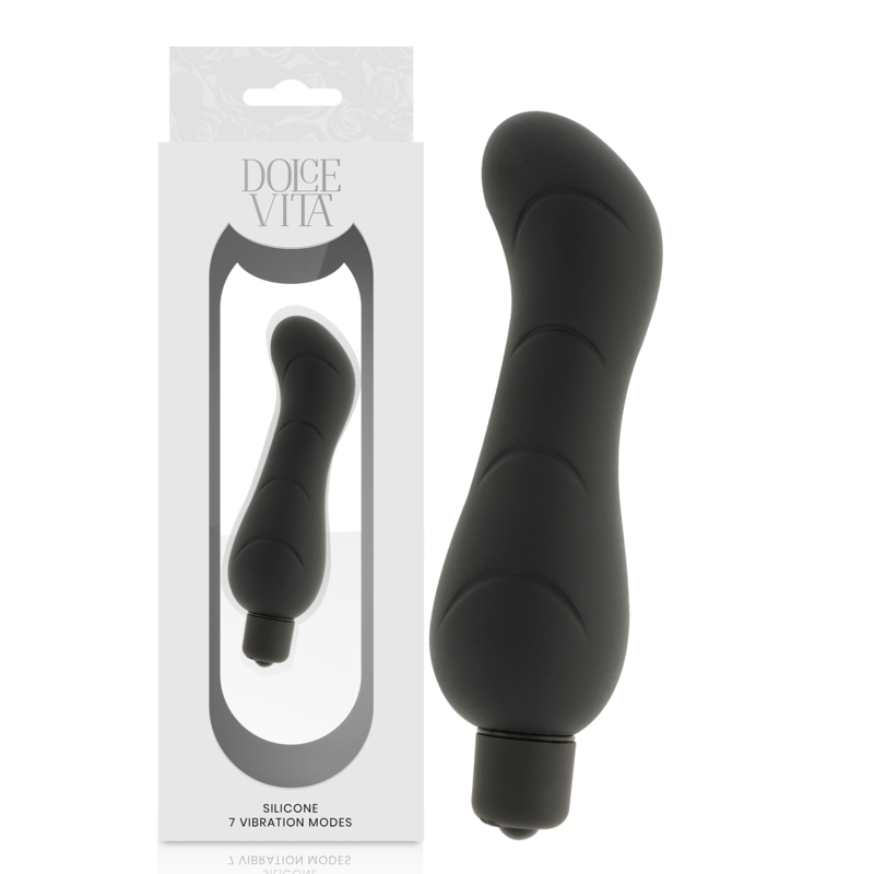 DOLCE VITA G-Spot Vibrador Silicona Negro – Diseño Elegante Con Estimulación Precisa
