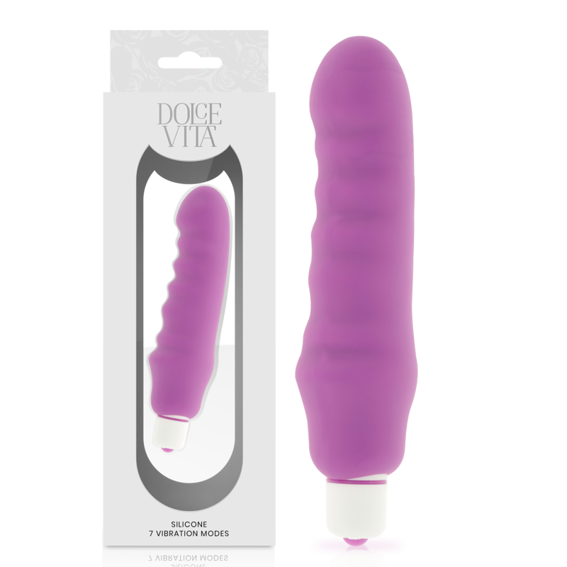 Vibratore DOLCE VITA Genius in silicone viola – Vibratore classico con design ergonomico per il benessere sensoriale