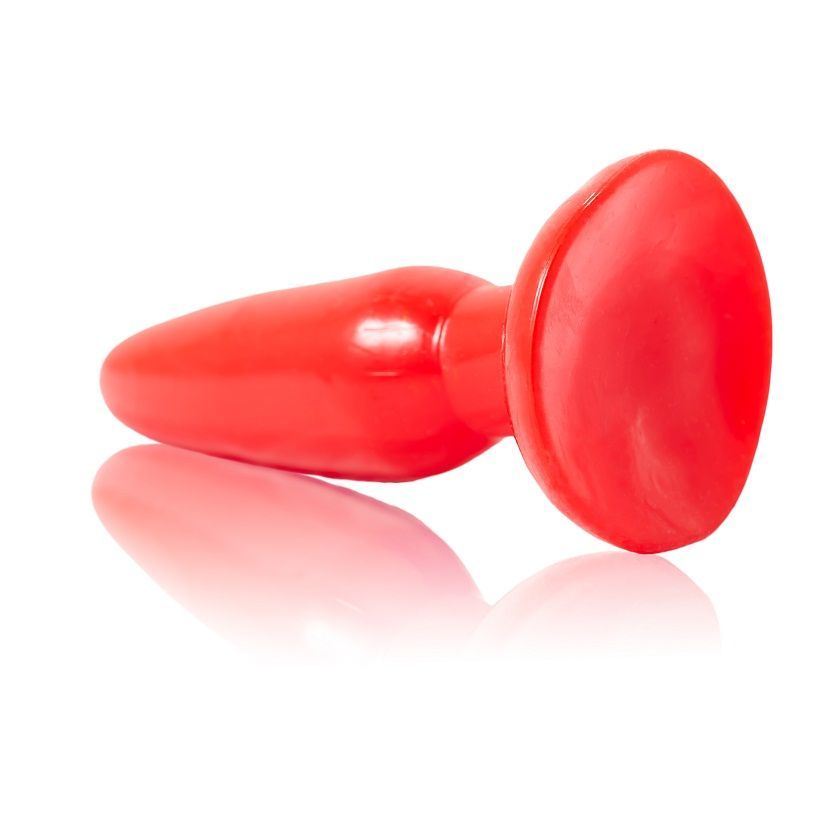 BAILE Piccolo Plug Anale Rosso 15 CM – Comfort con Ventosa per un Uso Versatile