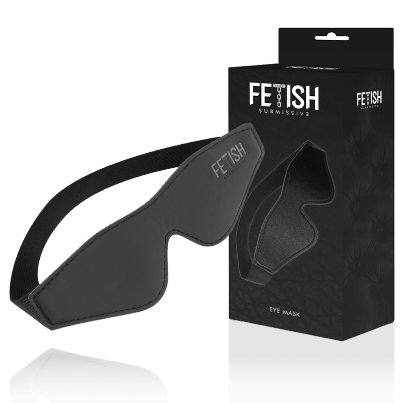 FETISH SUBMISSIVE Antifaz Cuero Vegano – Diseño Elástico Para Juegos de Bondage Con Estilo