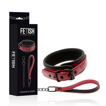 FETISH SUBMISSIVE DARK ROOM - NECKLACE WITH CHAIN ​​WITH NEOPRENE LINED