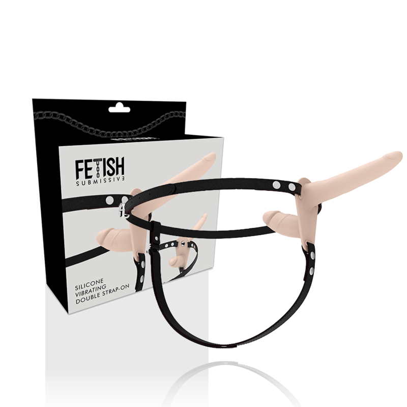 IMBRACATURA SOTTOMESSA FETISH - VIBRATORE A DOPPIA PENETRAZIONE FLESH UP