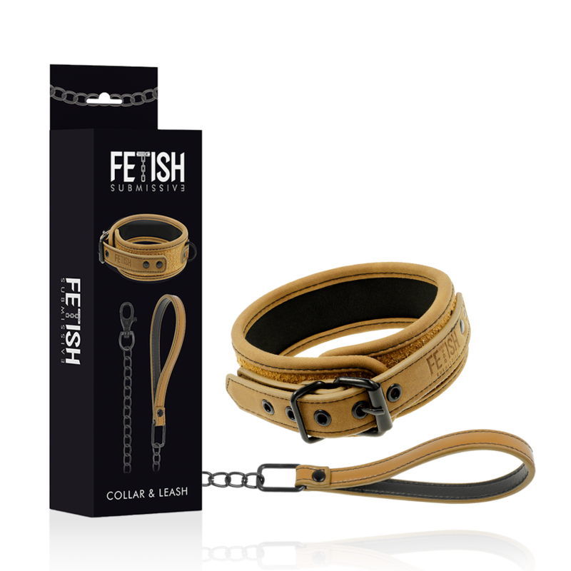 Collare a catena Fetish Submissive Origin – Design elegante con fodera in neoprene per comfort e stile