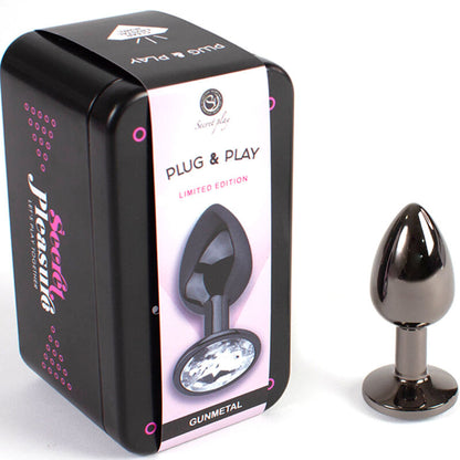 Plug anale SECRETPLAY Gunmetal taglia S – Design elegante per un piacere intenso