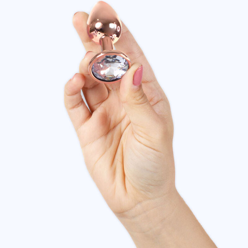 SECRETPLAY Metal Butt Plug Oro Rosa Talla S – Diseño Elegante Para Nueva Experiencia Sensorial