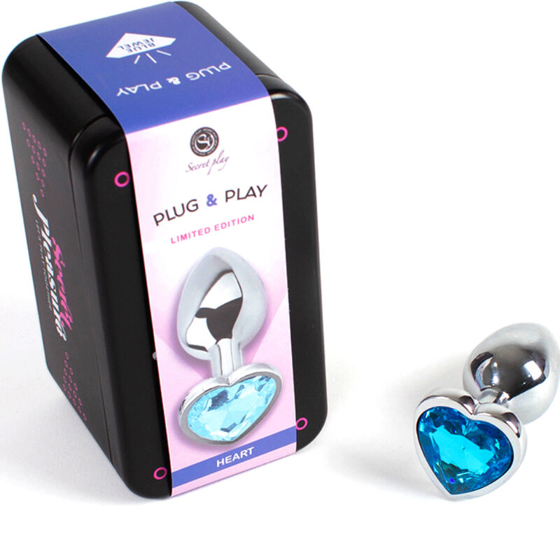 Plug anale SECRETPLAY Blue Heart taglia S – Design elegante per nuove esperienze di piacere