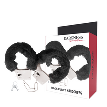 Comprar DARKNESS Esposas Metal Forradas Negros – Comodidad Y Seguridad Para Momentos Divertidos-Noxtic