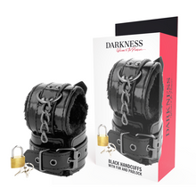 Comprar Darkness Esposas Cuero Ajustables Negras – Diseño Elegante Con Puños Ajustables Para Comodidad-Noxtic