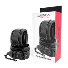 Comprar DARKNESS Esposas Ajustables De Piel Sintética Negra – Diseño Elegante Con Ajuste Personalizado Para Comodidad-Noxtic