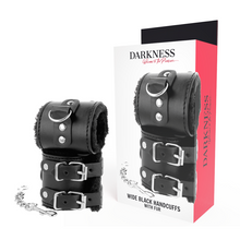 Comprar DARKNESS Esposas De Cuero Negros – Diseño Elegante Con Forro Ajustable Para Comodidad Ideal-Noxtic