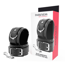 Comprar DARKNESS Esposas Ajustables Negras – Diseño Elegante Con Doble Cinta Refuerzo-Noxtic