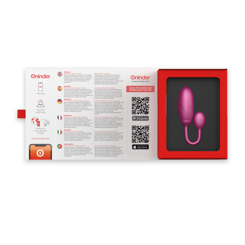 Uovo vibrante Oninder Denver Rosa 7 x 2,7 cm – Design ergonomico in silicone medico ipoallergenico