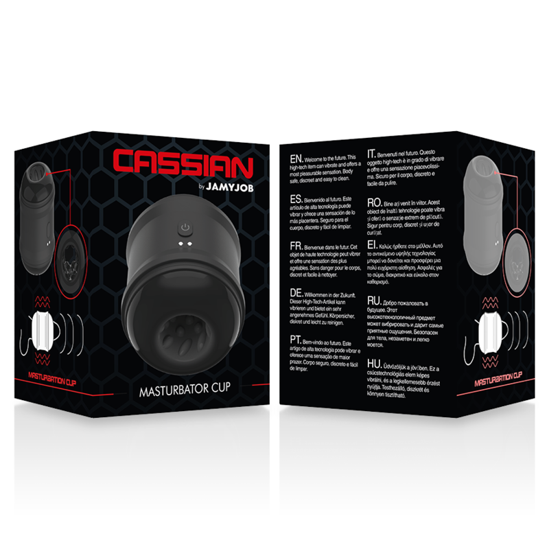 JAMYJOB Cassian Vibrador Compacto – Masturbador Con Textura Sinuosa Para Placer Visual