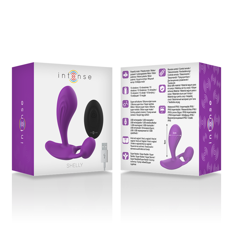 Intense Shelly Duo Morado – Vibrador Recargable Con Doble Estimulación Para Placer Diversificado