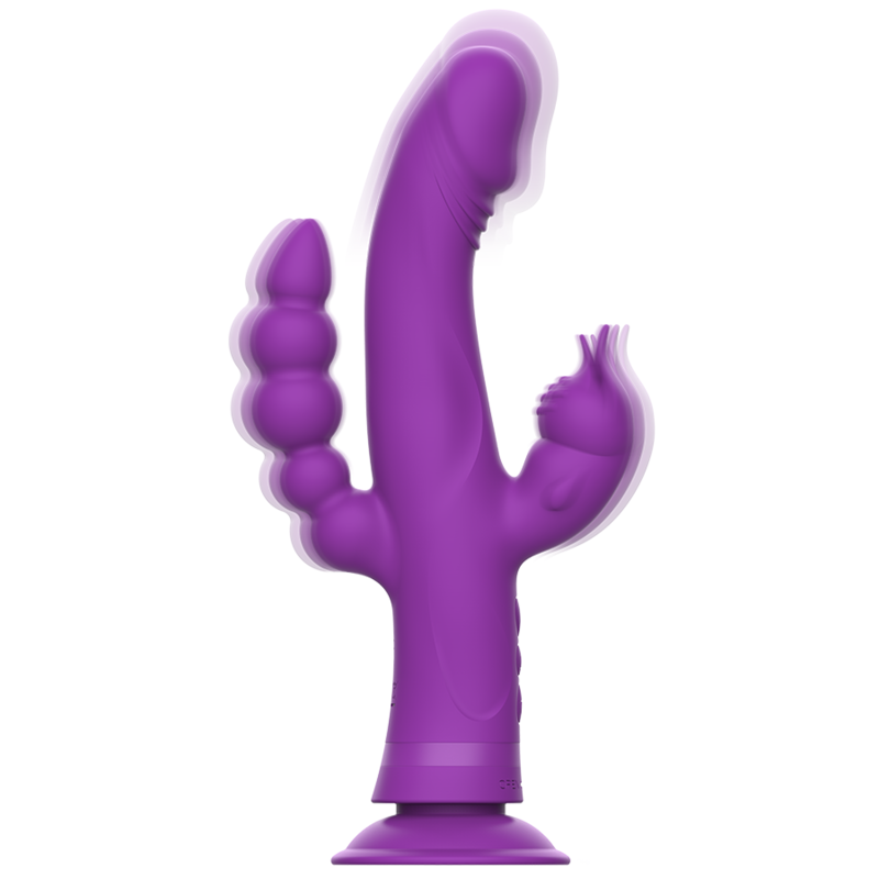 INTENSE - CASANOVA VIBRATOR RABBIT SILICONE TRIPLE MOTOR PURPLE