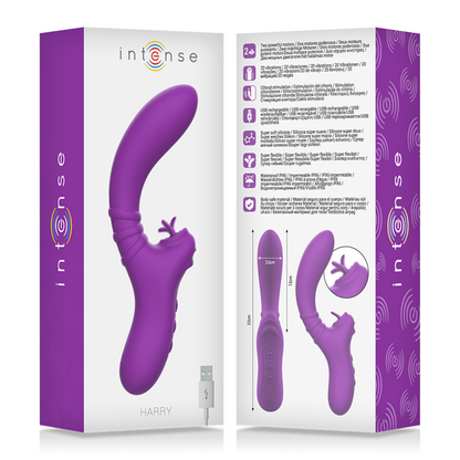 Vibratore viola flessibile Intense Harry – Stimolatore dal design ergonomico per sensazioni uniche