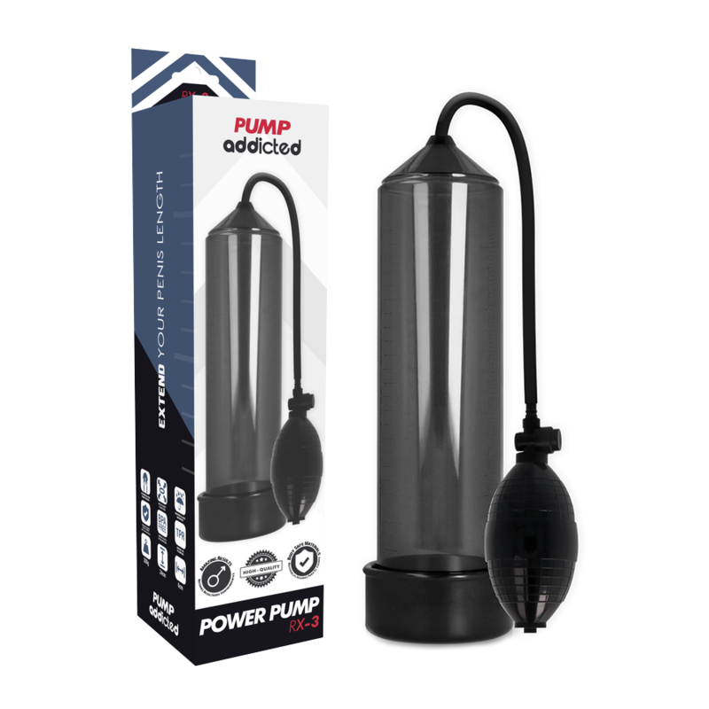 Comprar PUMP ADDICTED Bomba Erección RX3 Transparente – Diseño Elegante Para Mejorar Tu Bienestar Sexual-Noxtic