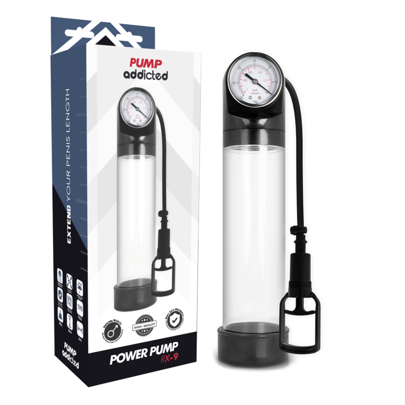 Comprar PUMP ADDICTED Bomba Ereción RX9 Transparente – Diseño Ergonómico Para Mayor Comodidad-Noxtic
