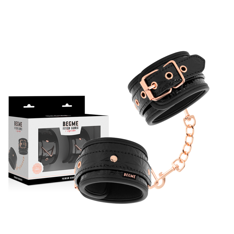 BEGME - BLACK EDITION NEOPRENE-LINED HANDCUFFS