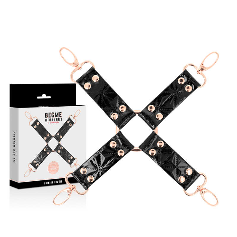 Comprar BEGME Black Edition Hog Tie Cuero Vegano – Juguete Erótico Con Diseño Elegante Para Experiencias Únicas-Noxtic