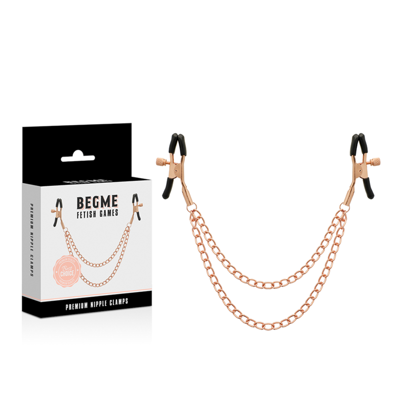 BEGME - BLACK EDITION NIPPLE CLAMPS WITH CHAIN