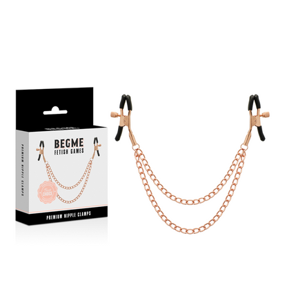 BEGME - BLACK EDITION NIPPLE CLAMPS WITH CHAIN
