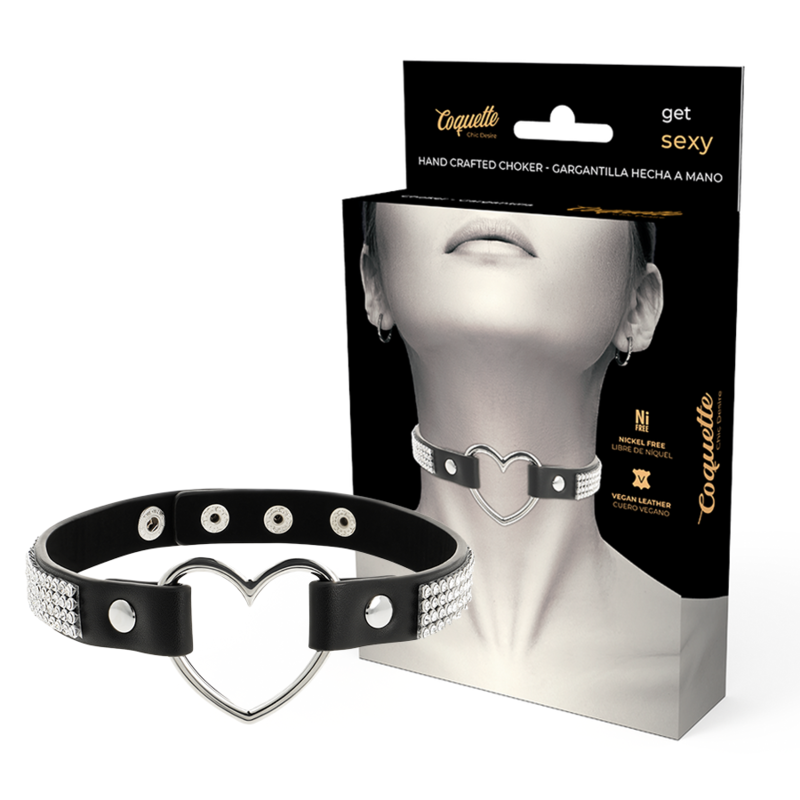 Comprar Coquette Chic Desire Choker – Collar De Cuero Vegano Con Diseño Elegante Y Sofisticado-Noxtic