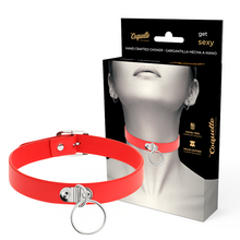 Comprar Coquette Chic Desire Collar Cuero Vegano Rojo – Accesorio Ajustable Para Estilo Elegante-Noxtic