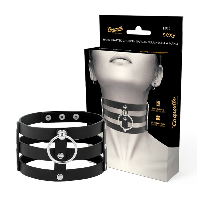 Comprar Coquette Chic Desire Choker – Collar De Cuero Vegano Ajustable Para Estilo Moderno-Noxtic