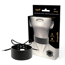 Comprar Coquette Chic Desire Choker Negro – Collar Ajustable De Cuero Vegano Para Estilo Moderno-Noxtic