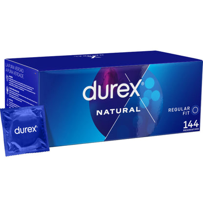 Comprar Durex Natural 144 Unidades – Preservativos Anatómicos Para Placer Seguro y Cómodo-PRESERVATIVOS-Noxtic