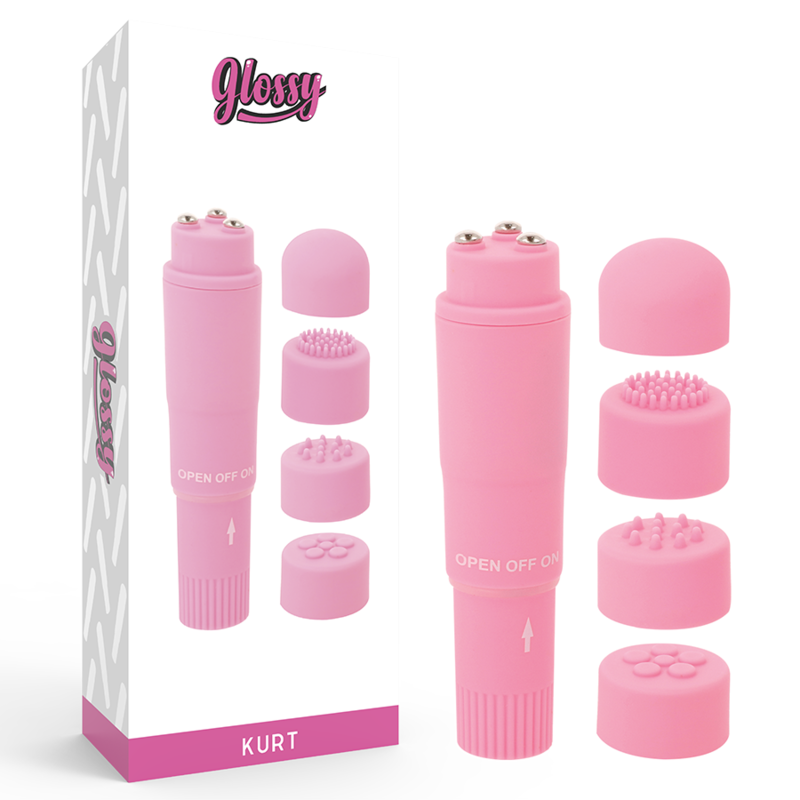 Comprar GLOSSY Pocket Kurt Rosa – Masajeador Compacto Con Diseño Elegante-Noxtic