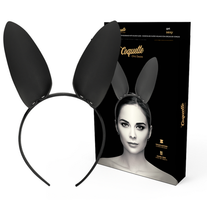 Comprar COQUETTE CHIC DESIRE – Diadema Elegante Con Orejas De Conejo En Cuero Vegano-Noxtic