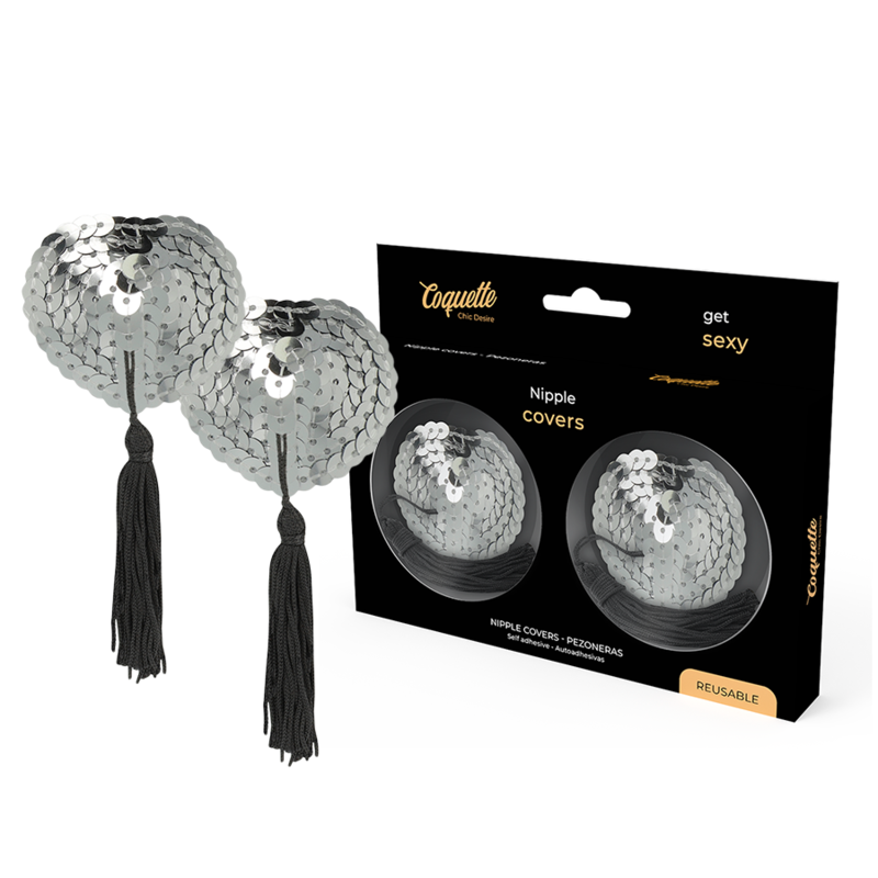 Comprar COQUETTE Cubre Pezones Silver – Diseño Elegante Con Cinta Autoadhesiva Para Realzar Tu Estilo-Noxtic
