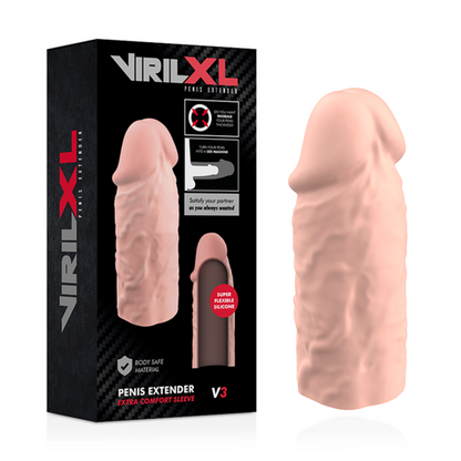 Comprar VIRILXL Extensión De Pene Liquid Silicone V3 Natural – Aumento De Grosor Y Longitud Para Mayor Placer-Noxtic