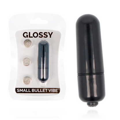 Comprar GLOSSY Bala Vibradora Pequeña Negra – Vibraciones Silenciosas Resistente al Agua Para Uso Diario-Noxtic