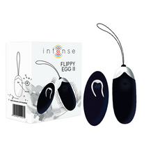 Comprar INTENSE Flippy II Huevo Recargable Negro – Control Remoto Con 10 Velocidades De Vibración Silenciosa-Noxtic
