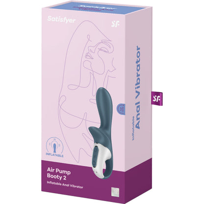 Satisfyer Air Pump Booty 2 Gris Oscuro – Vibrador Inflable Con Diseño Ergonómico Para Placer Intenso