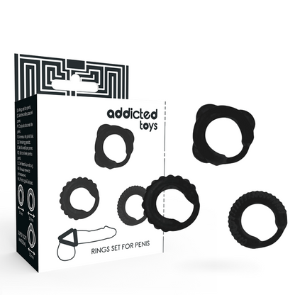 Comprar ADDICTED TOYS Set de 3 Anillos – Estimulación Confortable Para Placer Mejorado-Noxtic