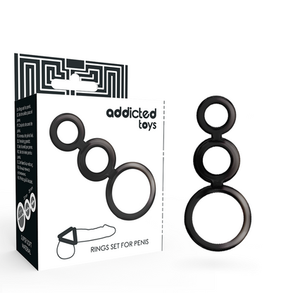 Comprar ADDICTED TOYS Set Anillos – Estimulador Con Diseño Ergonómico Para Placer Intenso-Noxtic