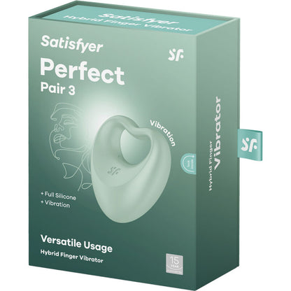 Satisfyer Perfect Pair 3 Green – Giocattolo erotico 2 in 1 dal design minimalista e versatile