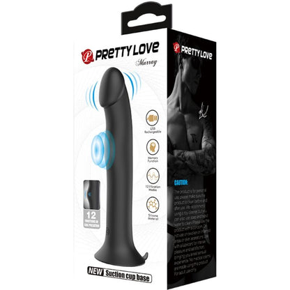 PRETTY LOVE Murray Vibrador Y Succionador Negro – Diseño Elegante Con 12 Funciones Para Placer Personalizado